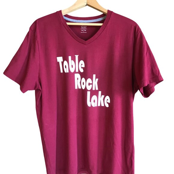 Upcycled Table Rock Lake T-Shirt: Marinas & Landmarks Graphic, Size L-XL - Picture 2 of 12